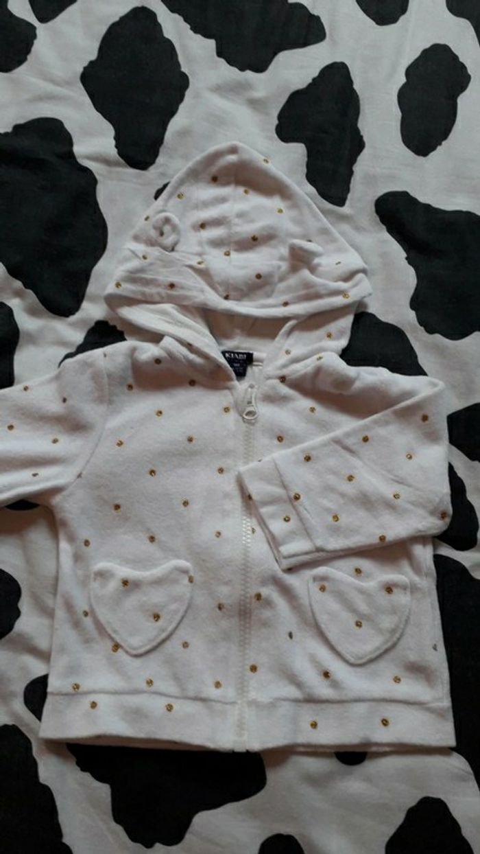 Cardigan, gilet, sweat à capuche velours rase 9 mois