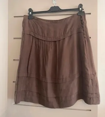 Kookai jupe marron en soie Femme Taille 40