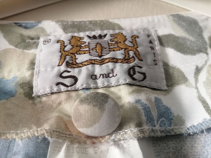 Robe fleurie motifs, et couleur bleu ciel blanc, beige - photo numéro 2