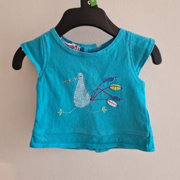 1 mois tee-shirt turquoise