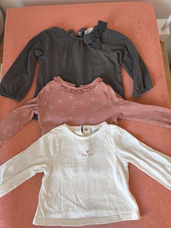 Lot de tee shirt manches longues 6 mois
