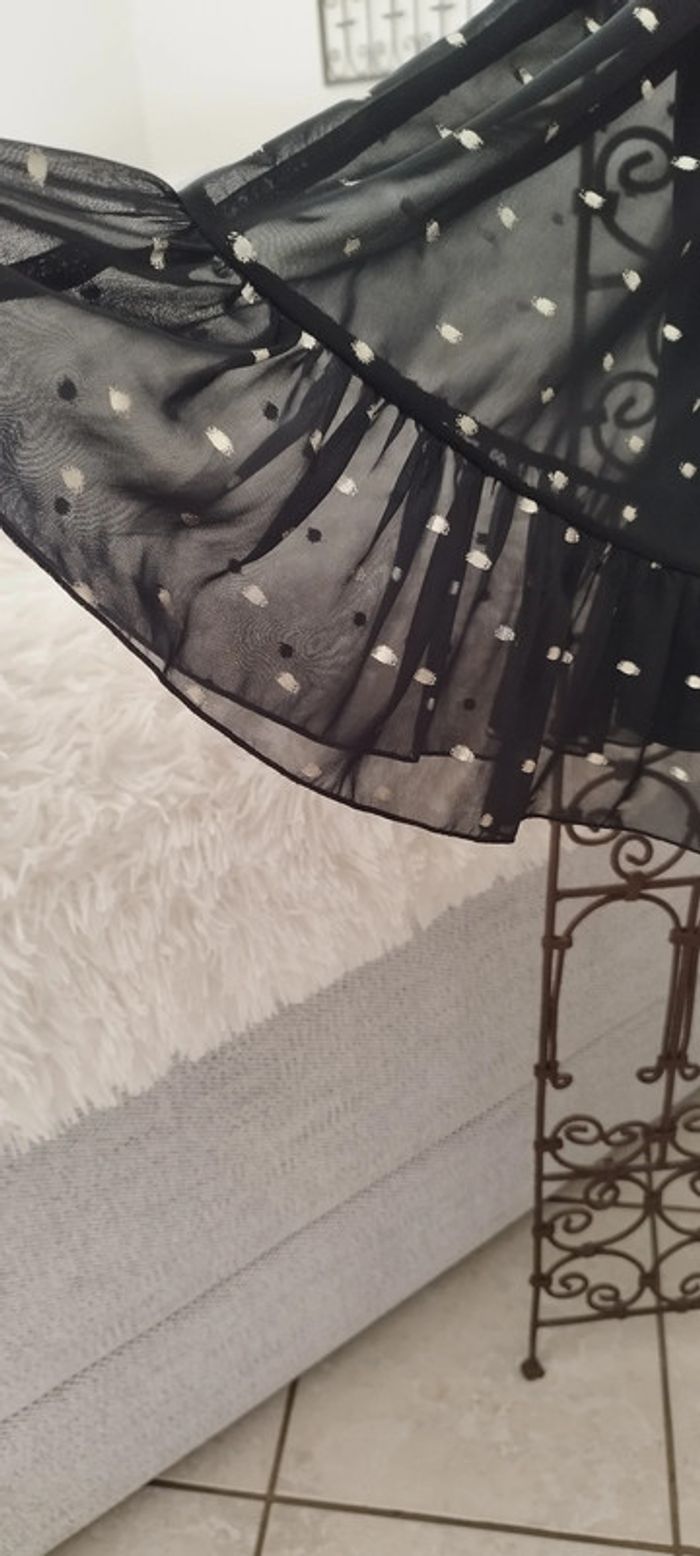 Robe noire et dorée en voile avec doublure très bon état - photo numéro 7