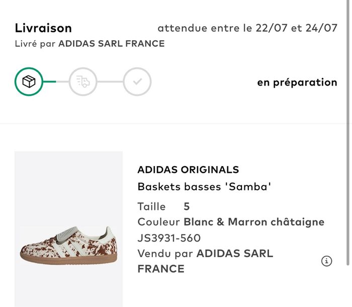 Adidas Samba LT Cow Print Brown White - photo numéro 4