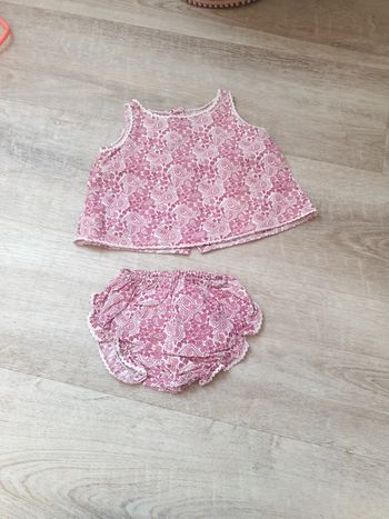 Adorable ensemble motif rétro 12m