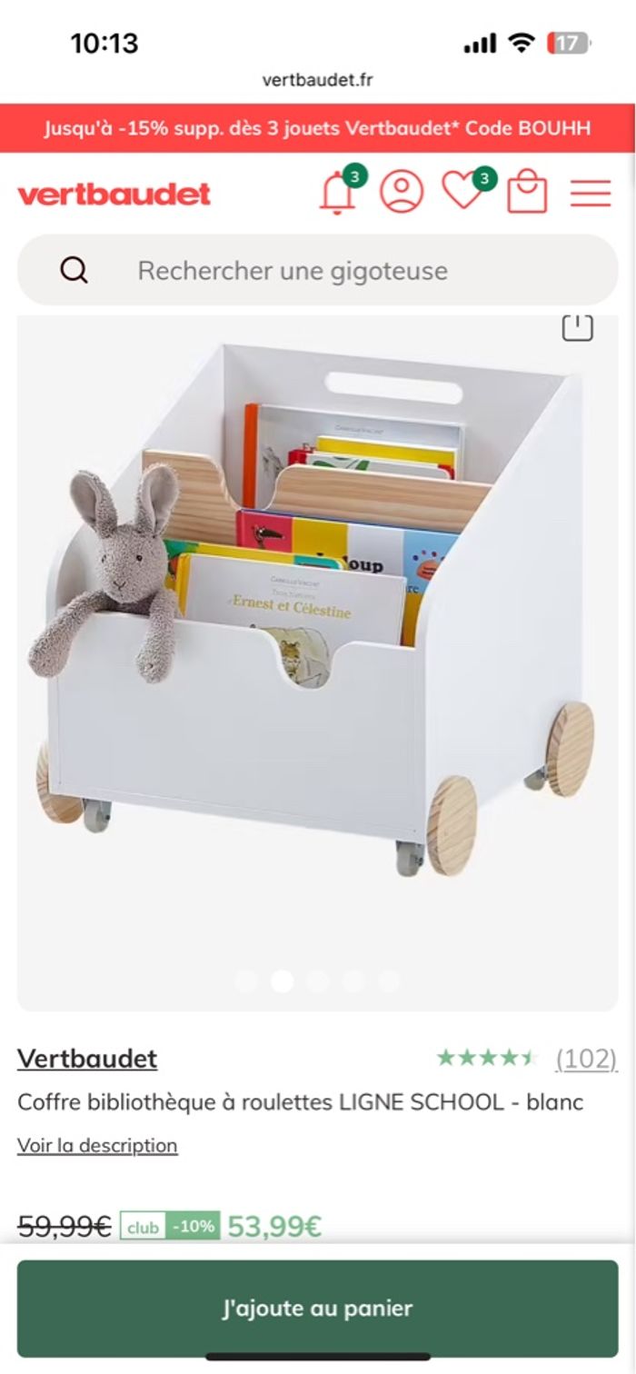 Bibliothèque à roulette Vertbaudet - photo numéro 4