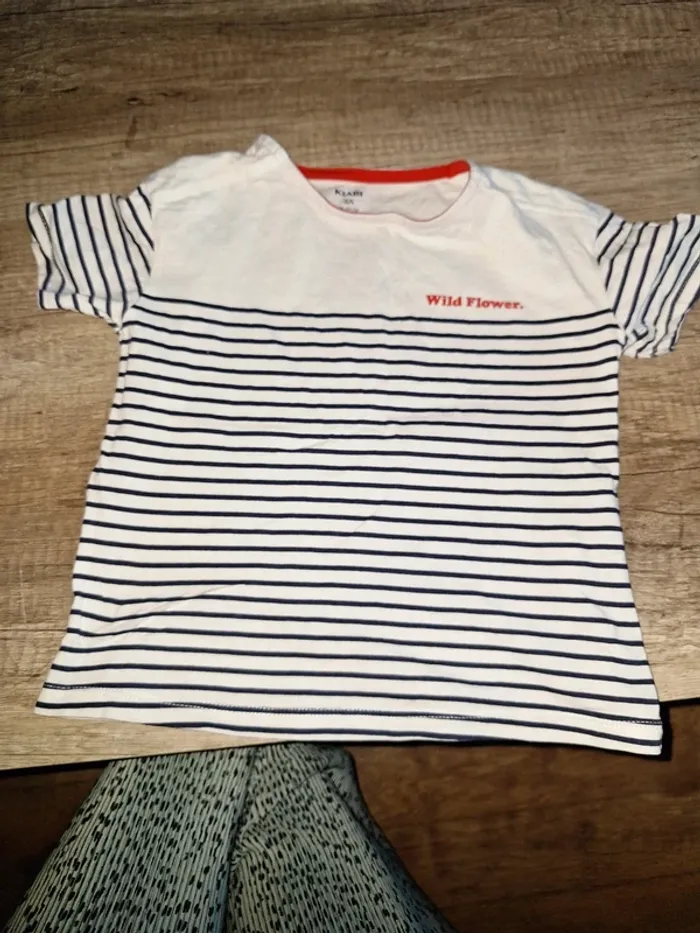 Tee shirt marinière 4 ans - photo numéro 2