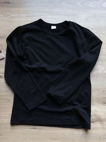 Tee-shirt mixte manches longues noir