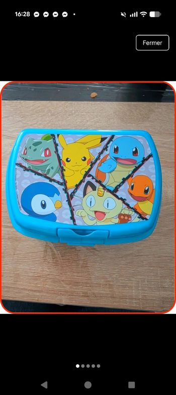 Boîte à goûter Pokémon Neuve