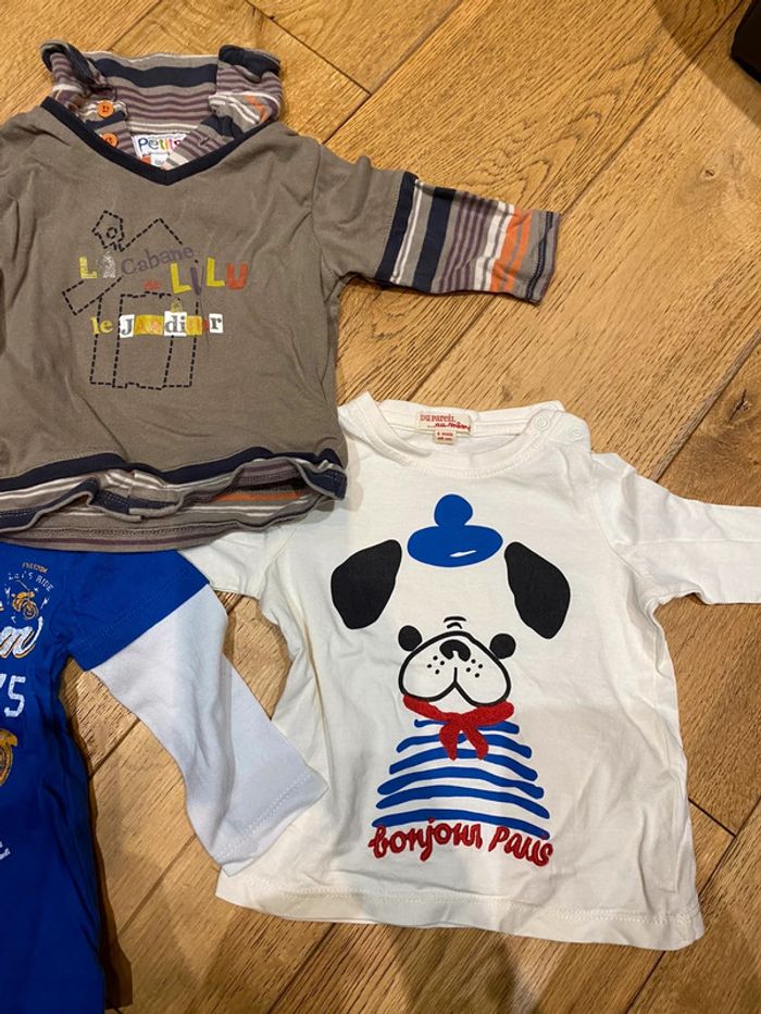 Lot de 3 t shirts ML 6 mois - photo numéro 2