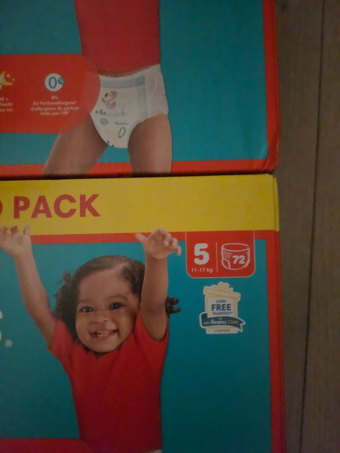 Lot de 3 packs de couches pampers pant taille 5 - photo numéro 2