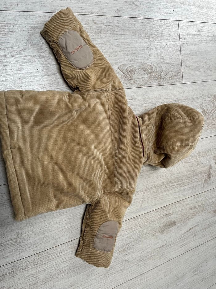 Manteau beige velours côtelé  Kimbaloo  taille 12 mois - photo numéro 3