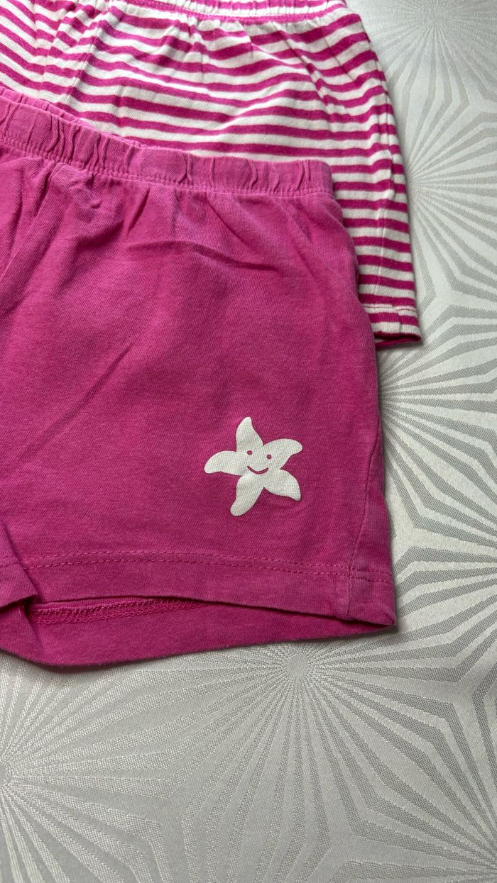 Lot de 2 short fille 12 mois - photo numéro 2