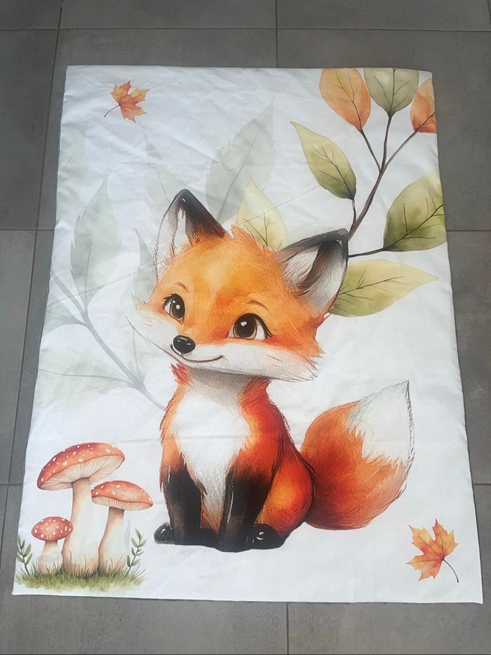 Couverture bébé renard