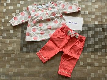 Ensemble blouse pantalon obaibi 6 mois