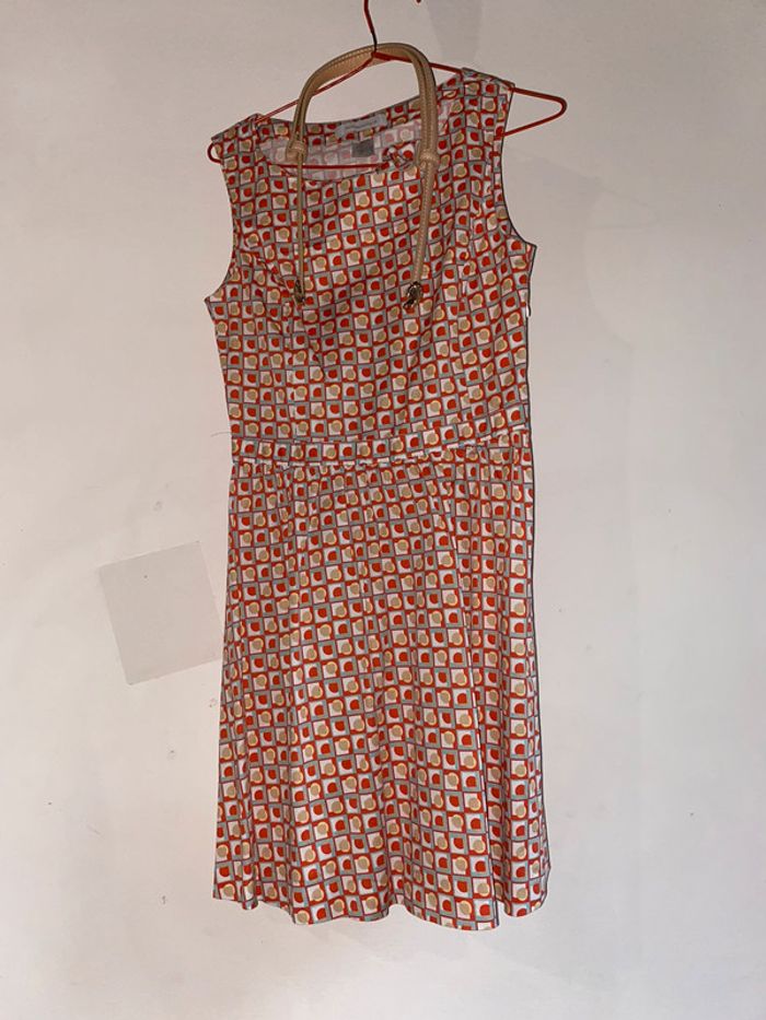 303 - robe a motifs vintage et ceinture « coquillage » mademoiselle R