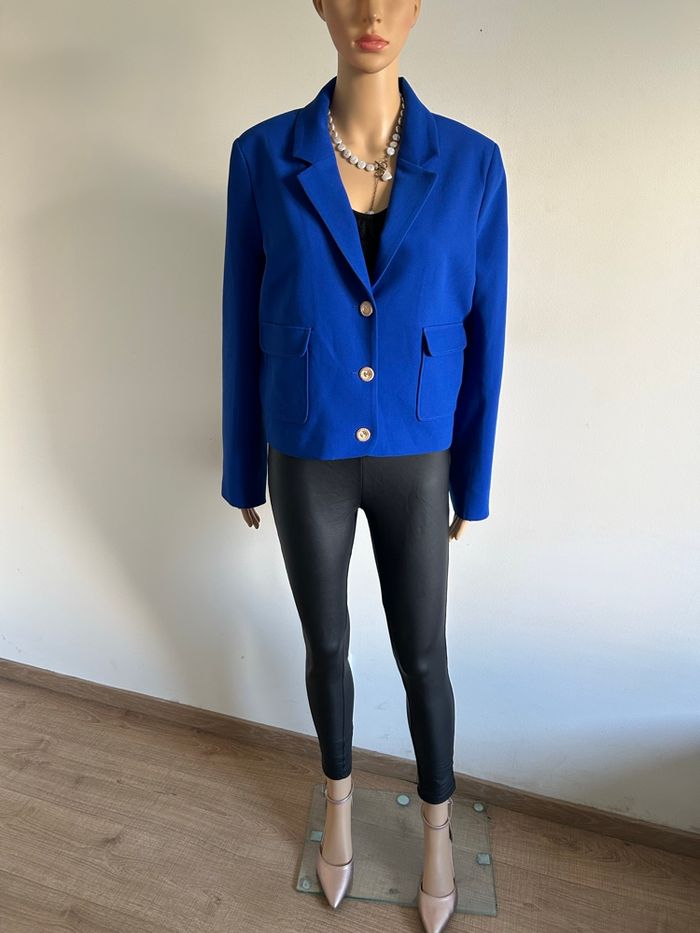 Blazer bleu neuf Naf Naf taille 42 (valeur 70€) - photo numéro 4