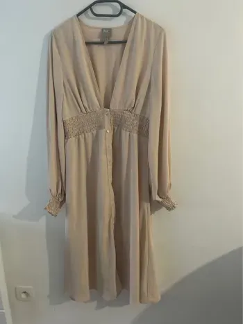Robe longue crème
