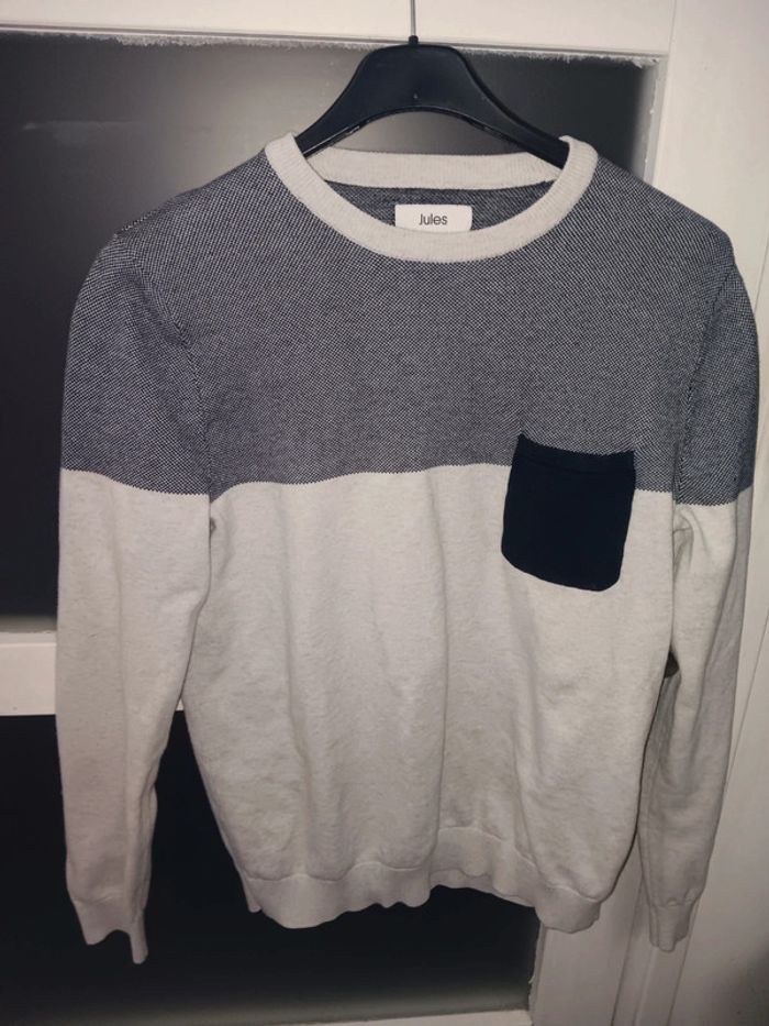 Deux pulls taille m Jules gris et bleu, style casual moderne - photo numéro 4