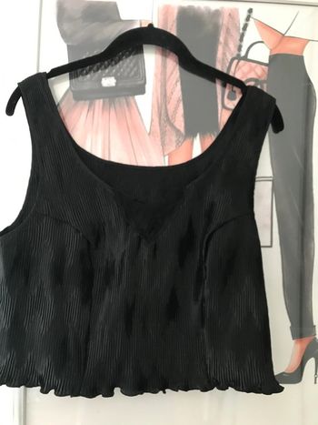 Top vintage satin et dentelle Xl