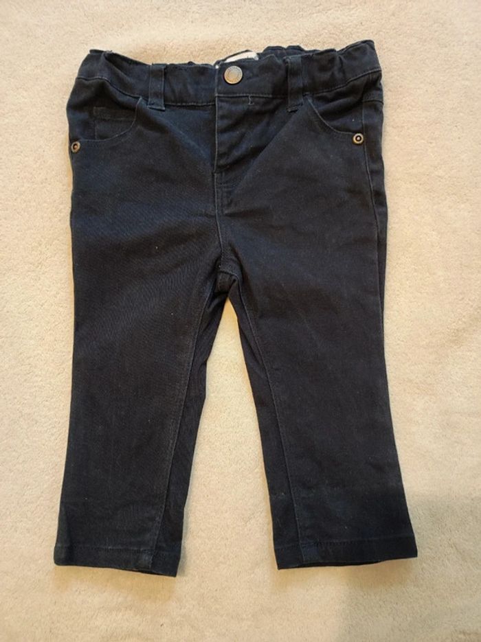 Pantalon bleu marine slim 9 mois - photo numéro 2