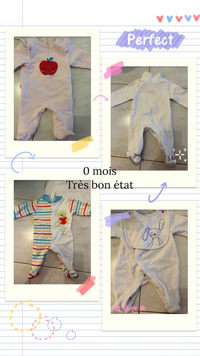 4 pyjamas -0 mois