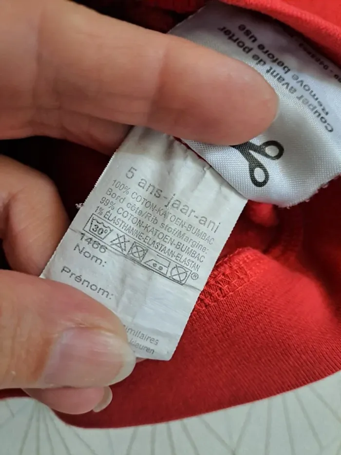 Sweat garçon 5 ans tbe influx rouge - photo numéro 4