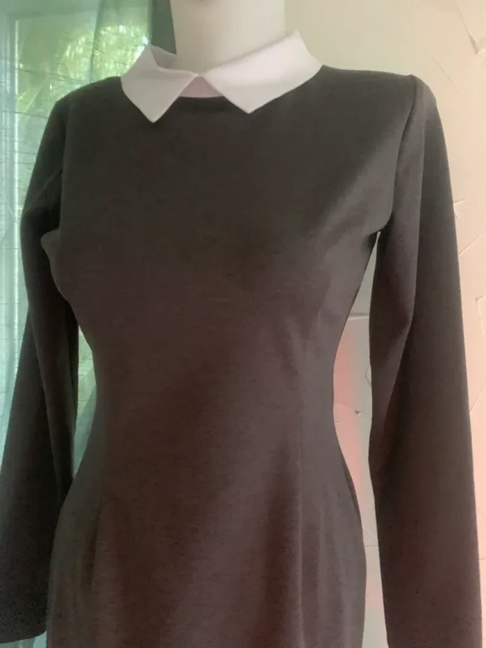 Robe avec col blanc Cosmos taille L manches longues neuve - photo numéro 6