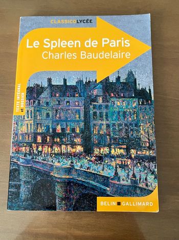 Le Spleen de Paris Charles Baudelaire Belin Gallimard