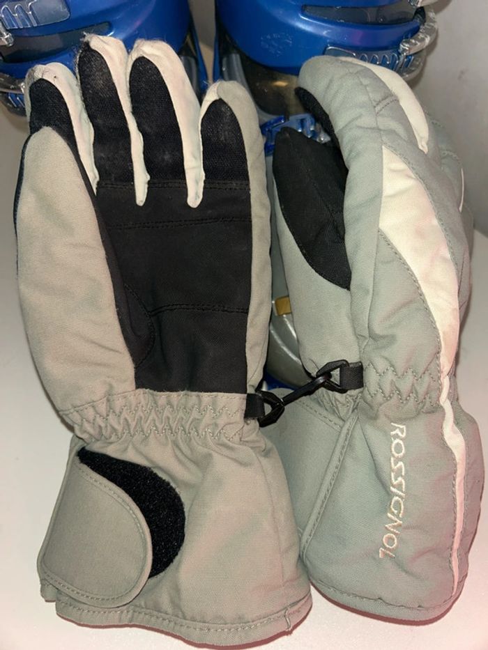 Chaussures de ski bottes de ski bleu rossignol avec paire de gant rossignol - photo numéro 19