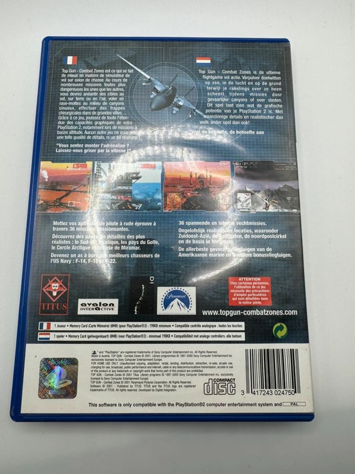 Playstation 2 - Top Gun Combat Zones - PS2 - Complet - CIB - photo numéro 2