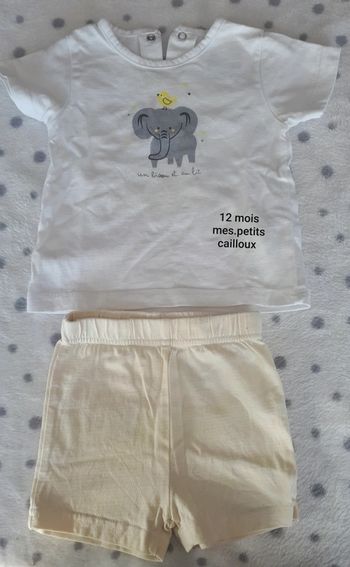 Pyjama short 12 mois Mes Petits Cailloux