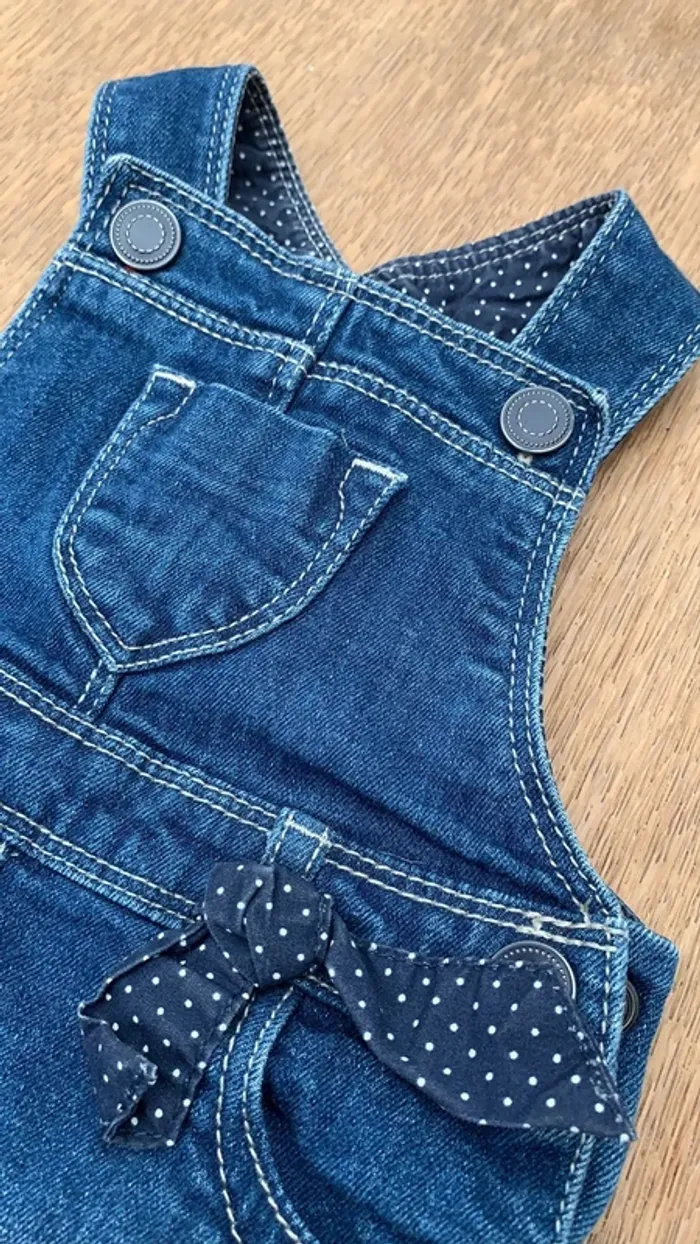 Robe salopette jean 3 mois - photo numéro 2