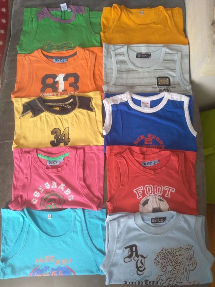 Lot de 10 débardeurs 4 ans