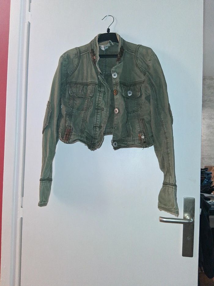 Veste jean kaki M /38