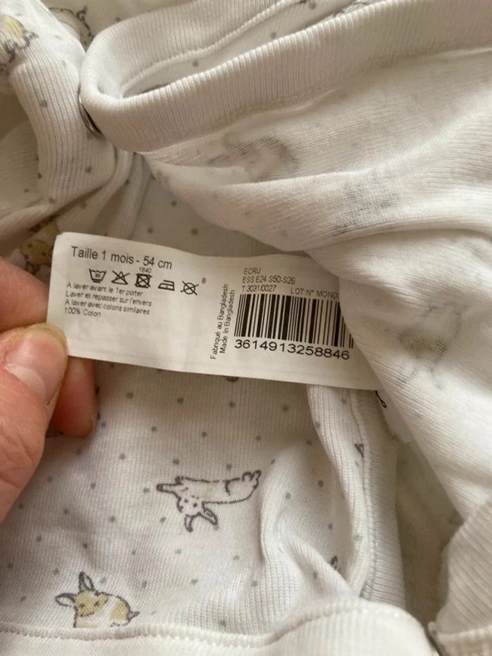 Lot naissance : bonnet + chaussons + body manches longues - photo numéro 11