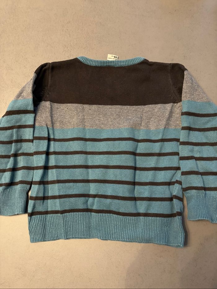 Pull col en V tape à l’œil taille 2 ans - photo numéro 3