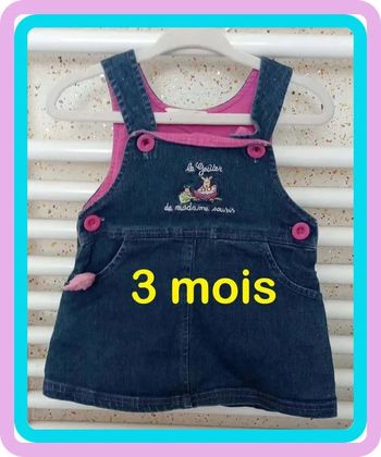 Robe en jeans Grain de blé Taille 3 mois