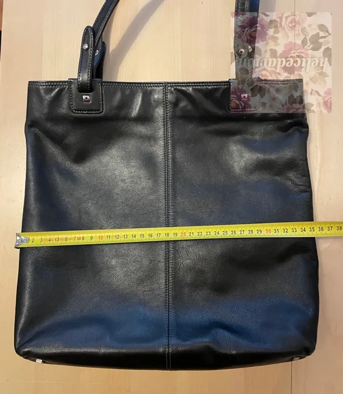 Sac fourre-tout marque Le tanneur en cuir noir - photo numéro 5