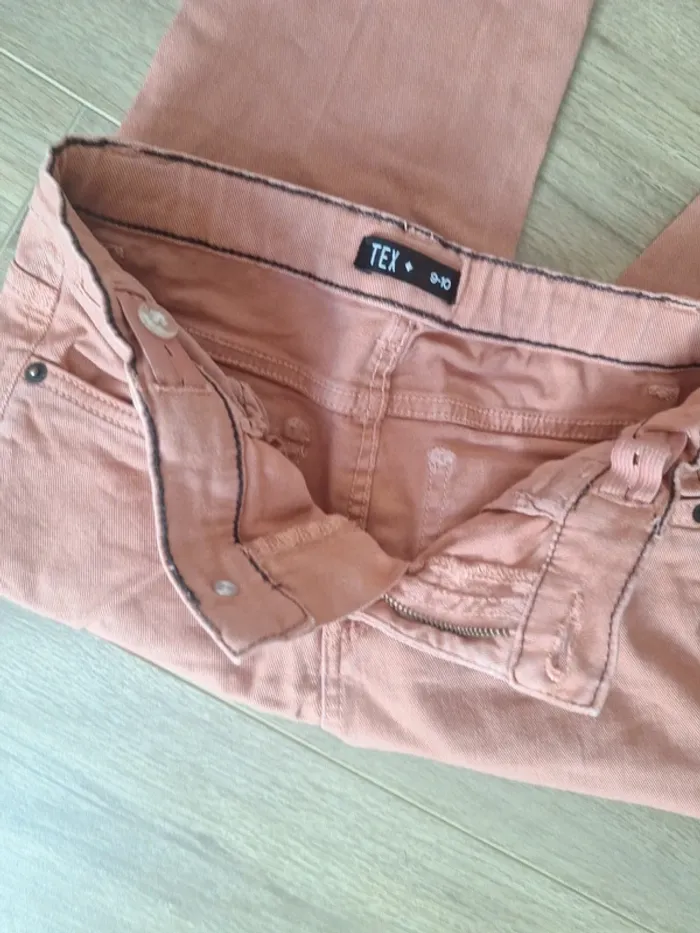 Pantalon jean slim fille 9-10 ans tex rose poches - photo numéro 6