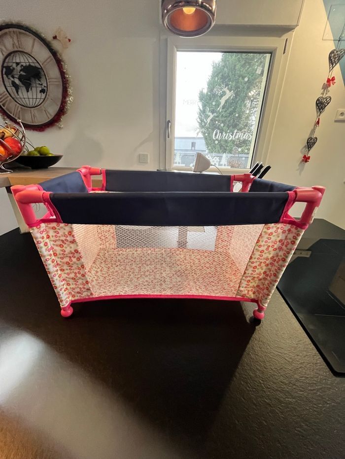 Lot poupées + couffin + lit parapluie – 2 bébés ~30 cm - photo numéro 6