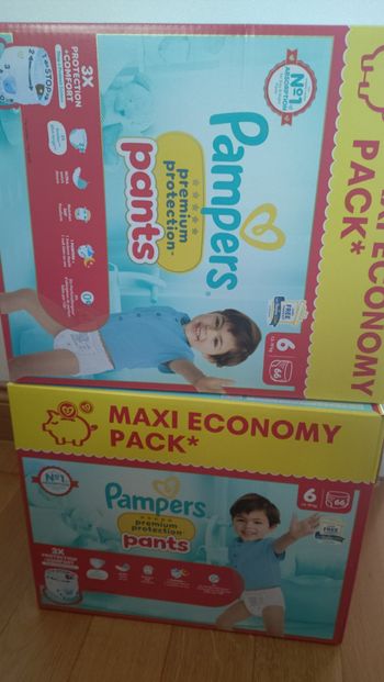 Couches Pampers premium protection pants taille 6