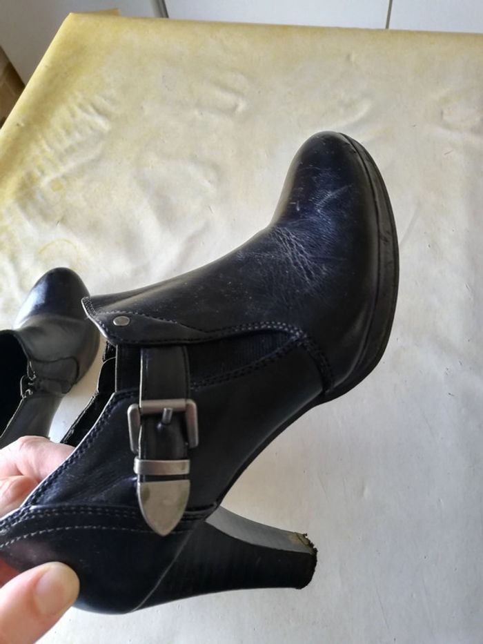Bottines low-boots a talons noires t. 37. - photo numéro 6