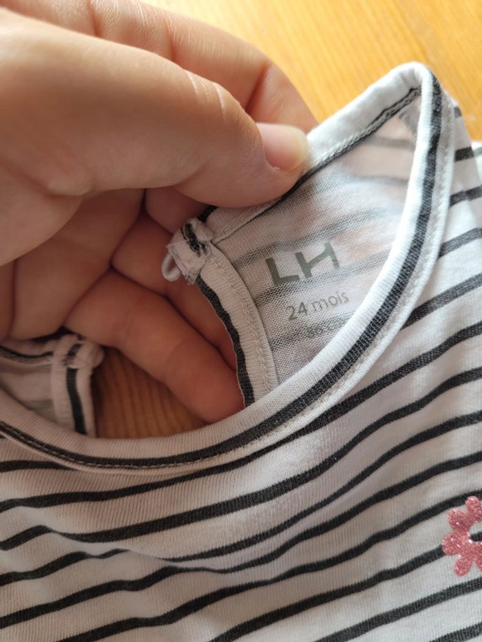 t-shirt manches longues rayures fleurs la halle - photo numéro 5