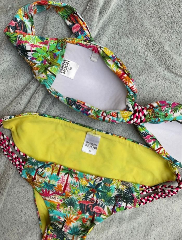Bikini Banana Moon Taille 36/S imprimé tropical neuf - photo numéro 6