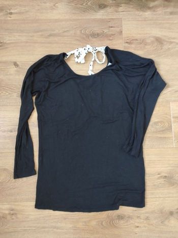 Top ML de grossesse noir, Envie de Fraise