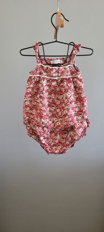 Ensemble 
Tunique et bloomer 
Rose et Théo 
6 mois Fille