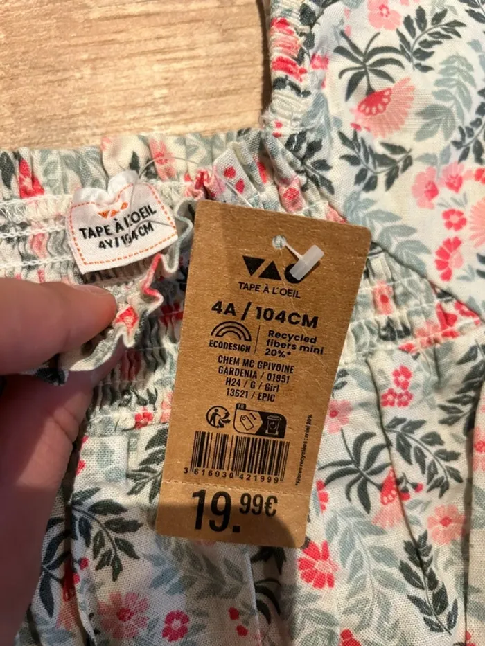 Top fleuries manches courte neuf tape à l’œil - photo numéro 2