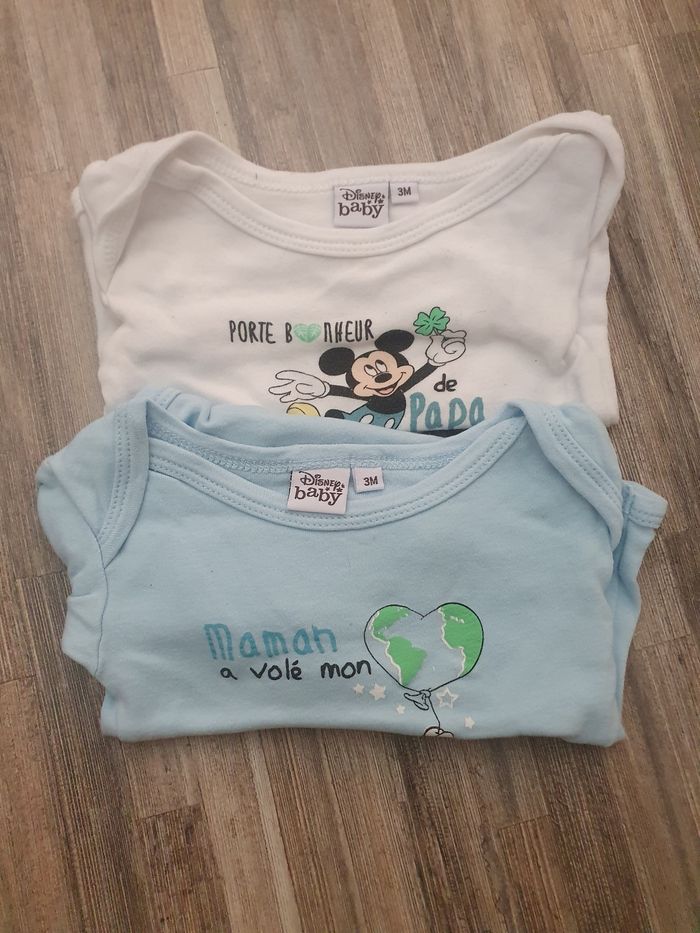Lot 2 bodies Disney 3 mois