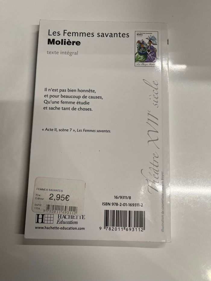 Livre les femmes savantes de Molière - photo numéro 2
