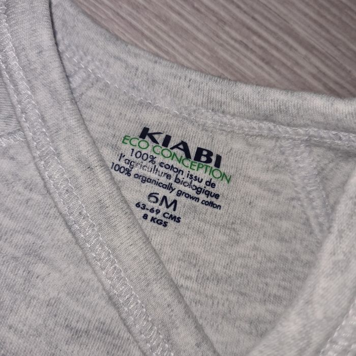 Body gris manches longues 6 Mois kiabi - photo numéro 3